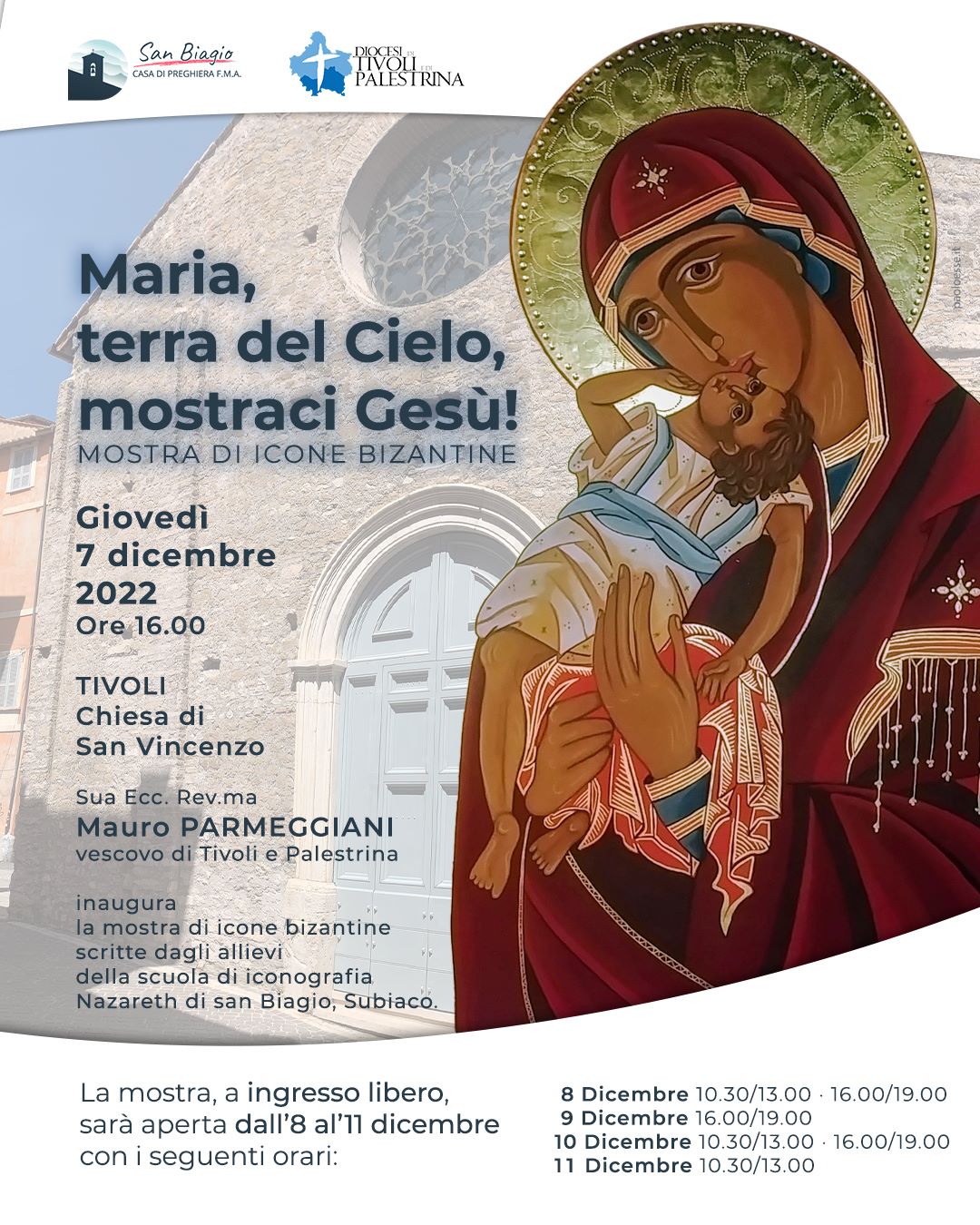 Chiesa di San Vincenzo a Tivoli mostra di Icone Bizantine