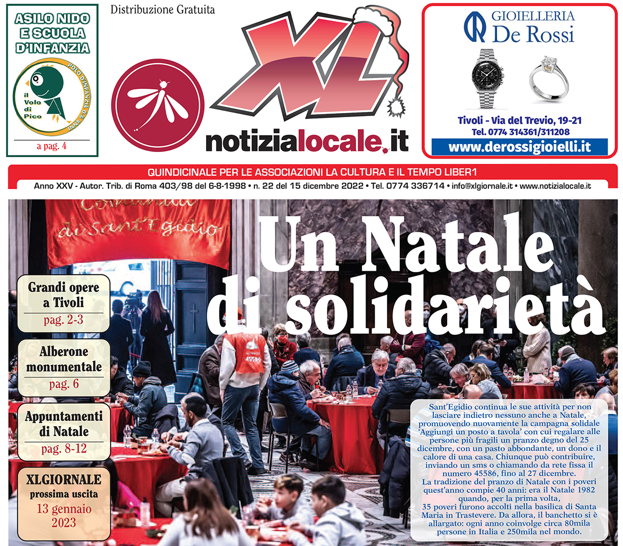 XLGIORNALE in distribuzione il n. 22 del 15 dicembre