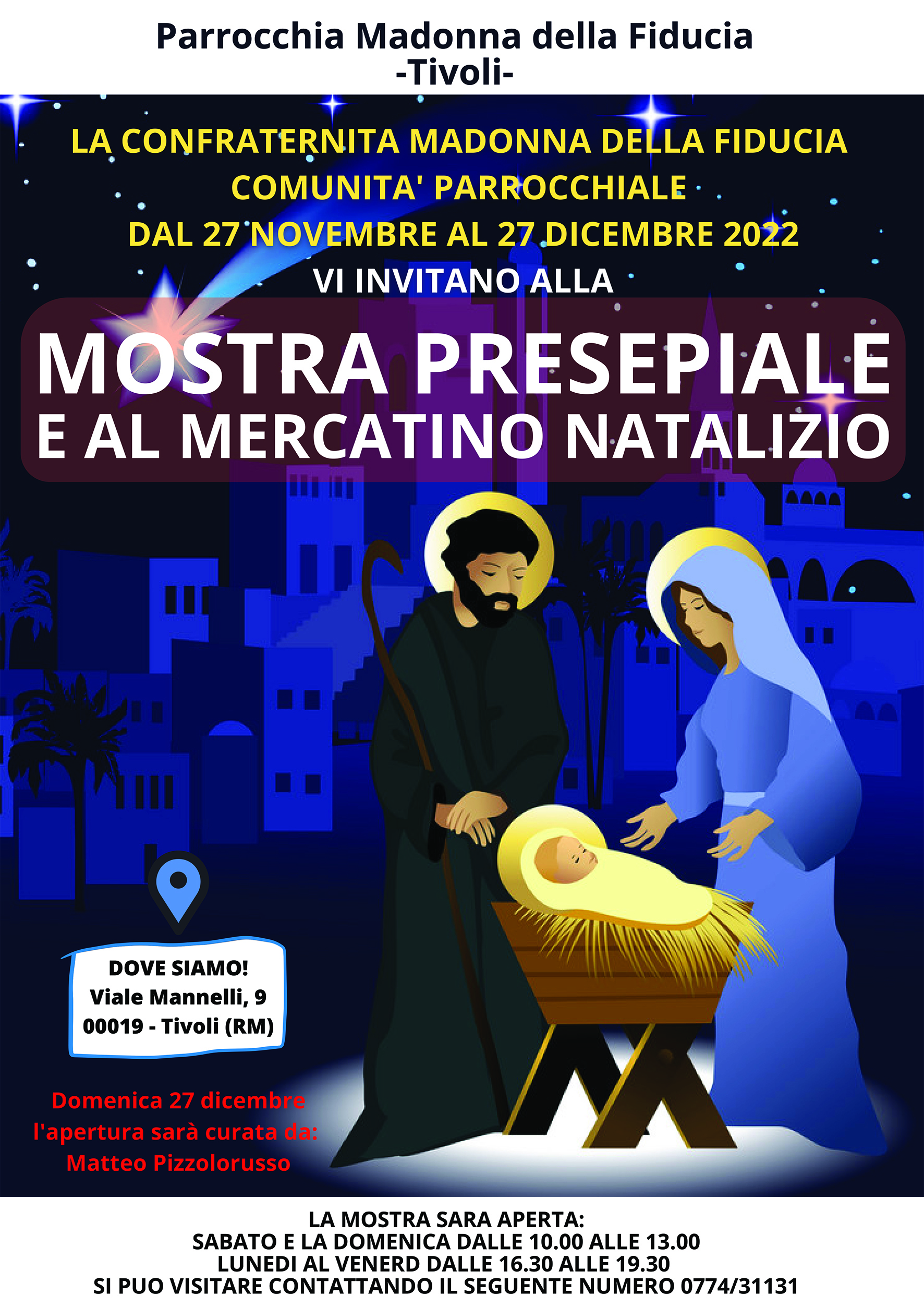 Tivoli: il presepe per Papa Francesco