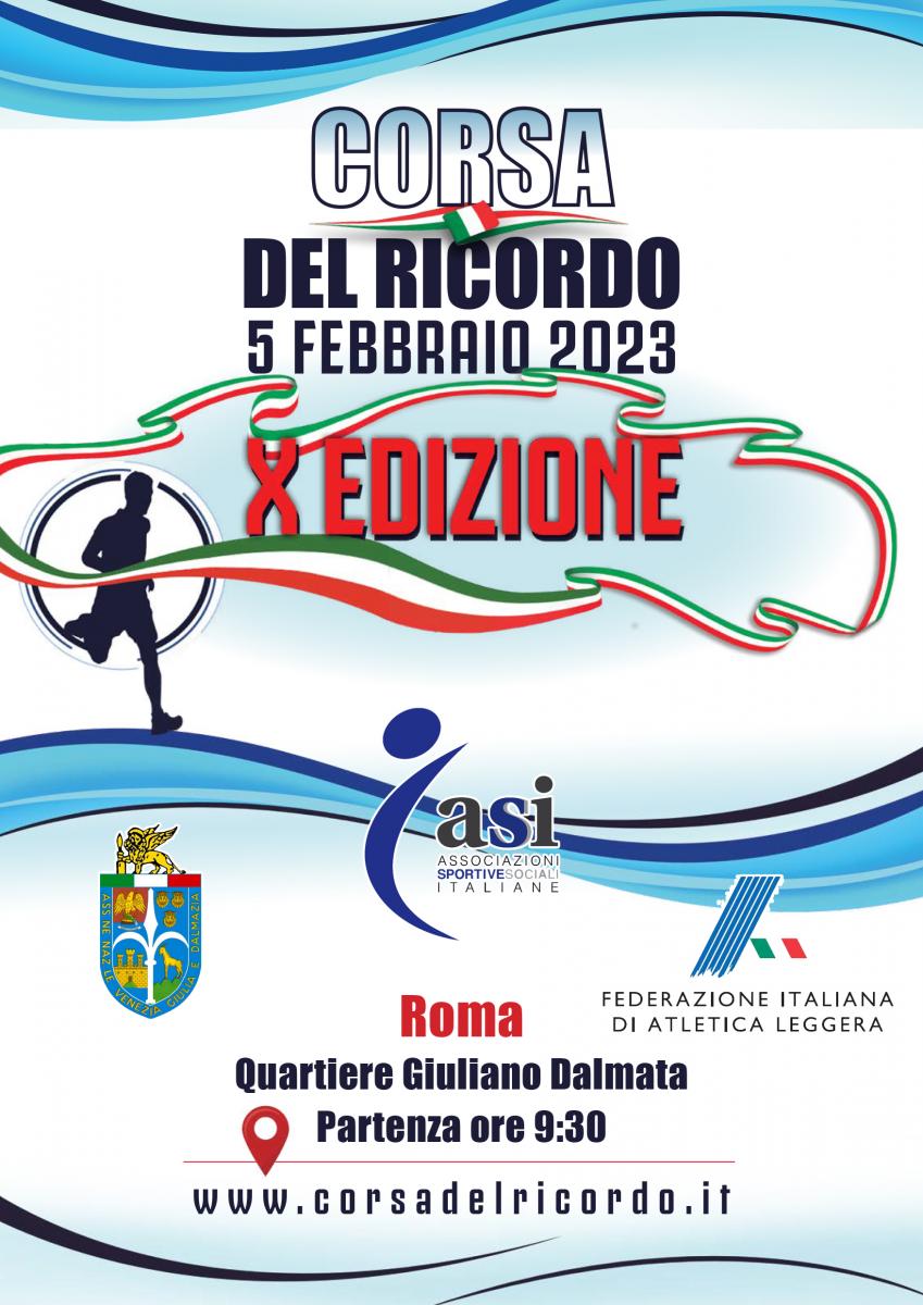 A Roma “La Corsa del Ricordo” domenica 5 febbraio