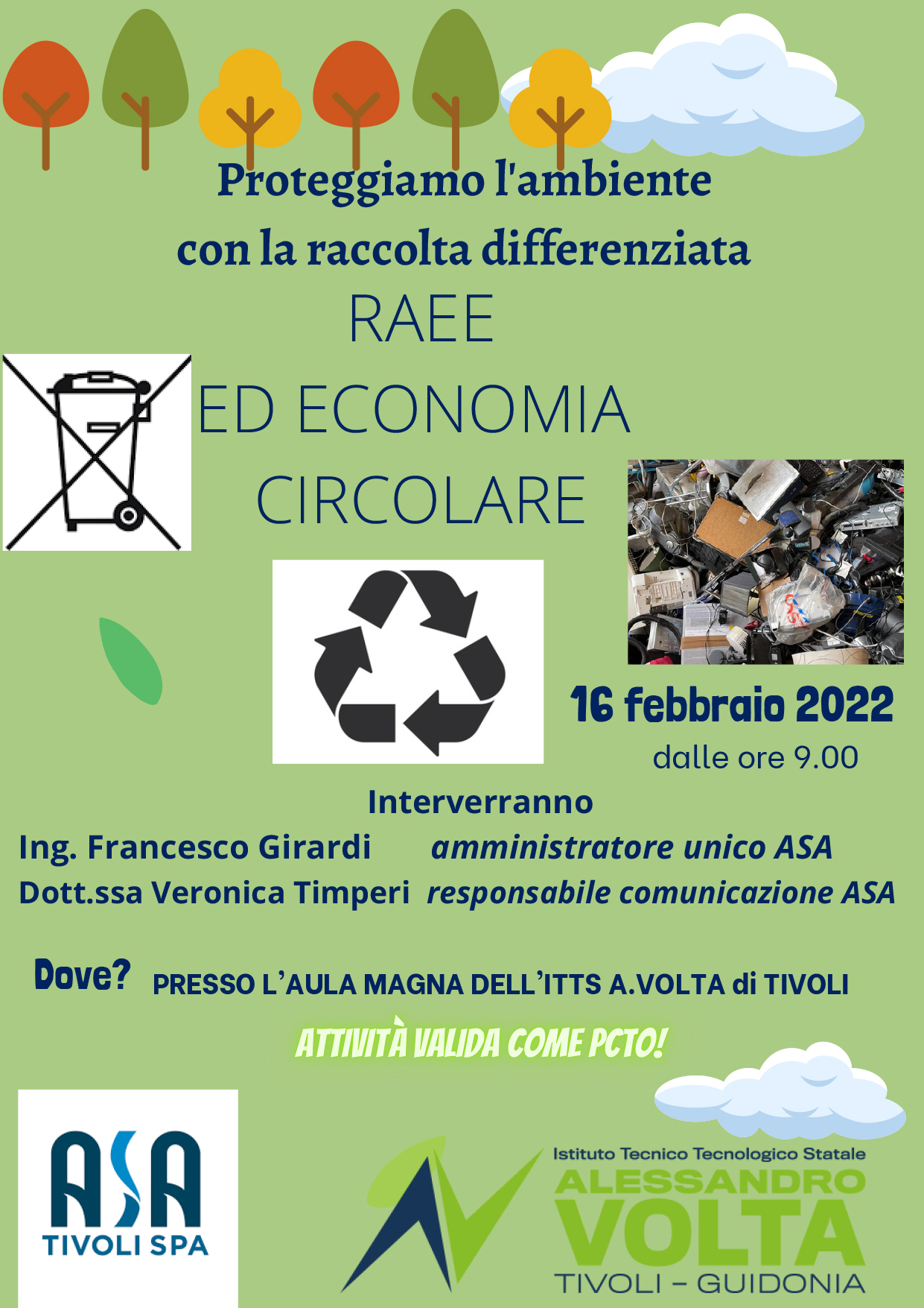 Al Volta di Tivoli si parlerà di raccolta differenziata a difesa dell’ambiente