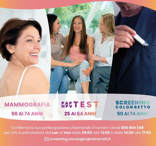 Asl Roma 5: prevenzione gratuita in piazza a Villanova