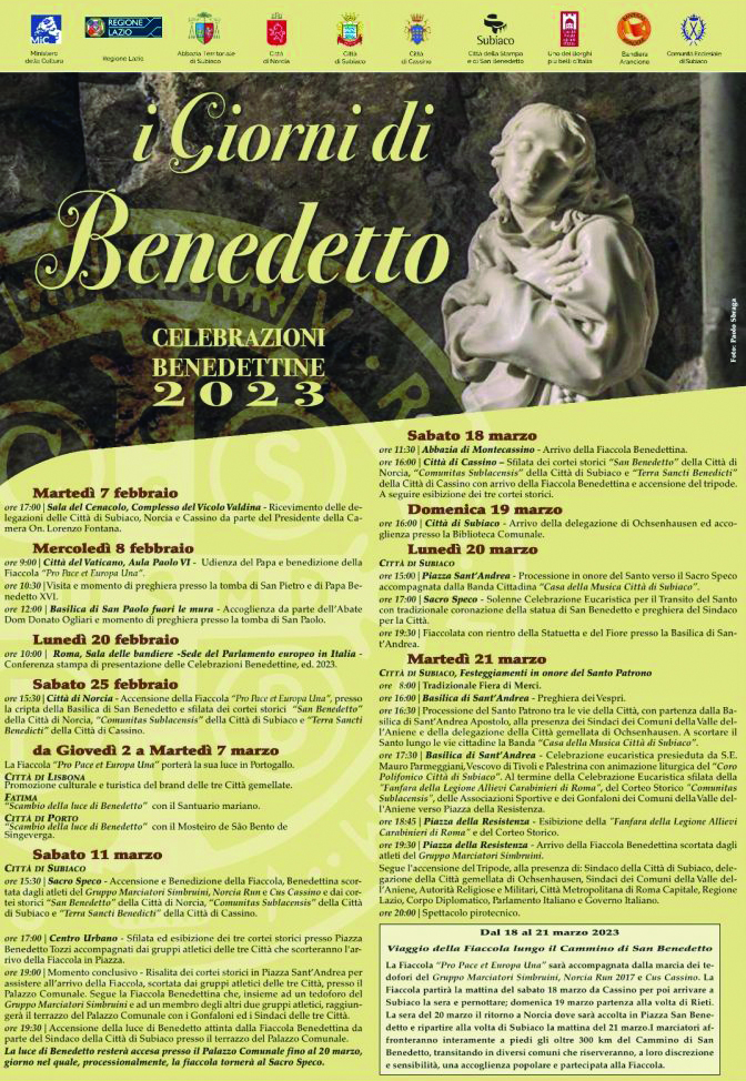 Le Celebrazioni Benedettine per promulgare il messaggio di pace e unità