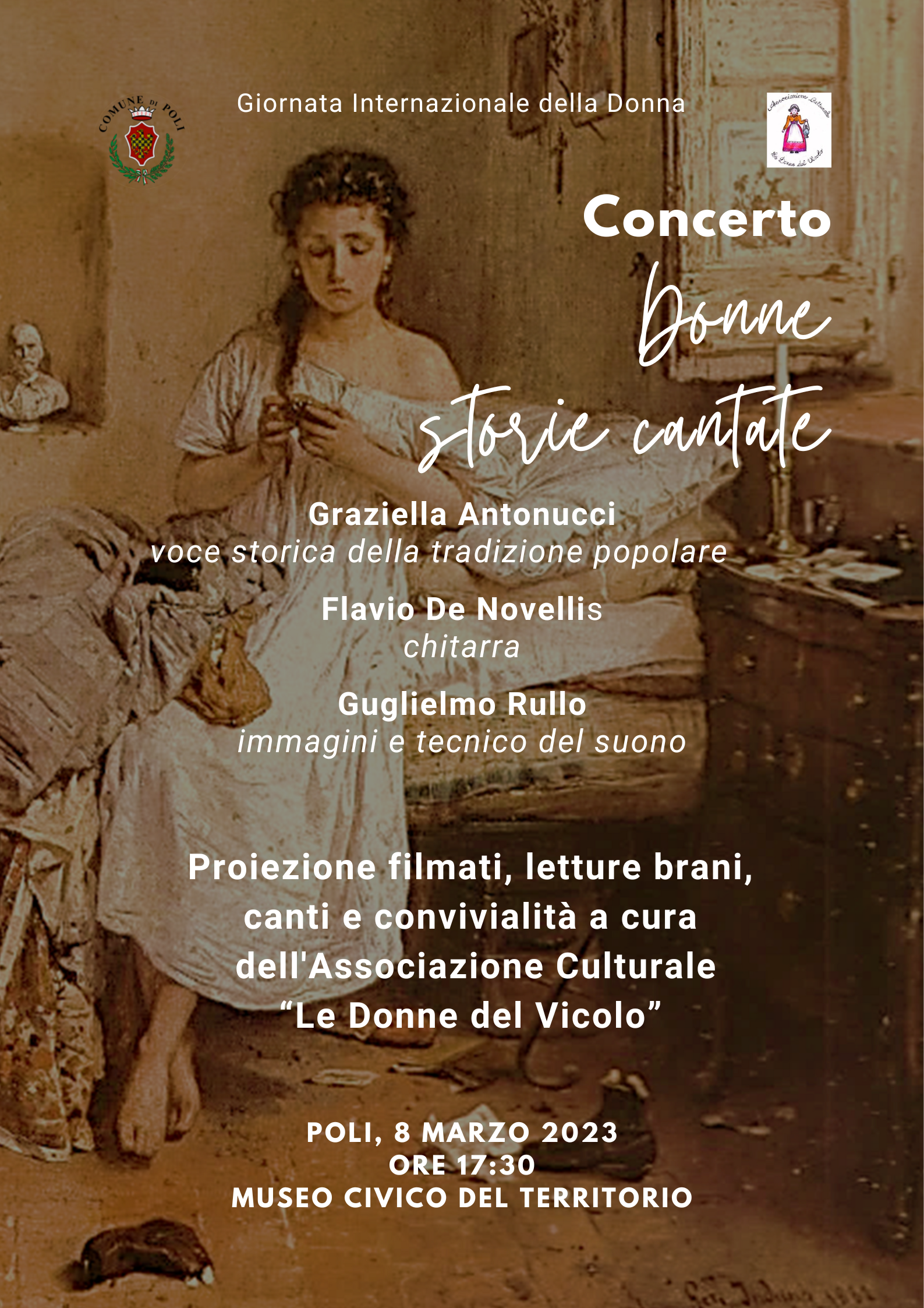 Poli: concerto “Donne storie cantate” per l’8 marzo