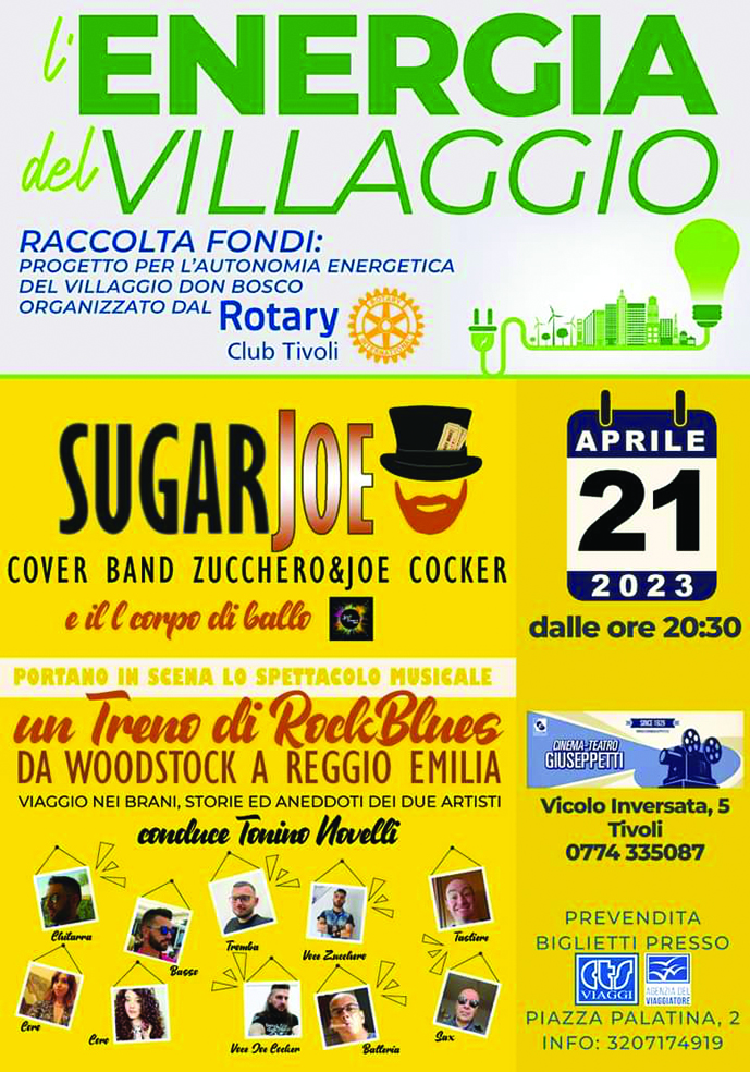 Venerdì concerto degli SugaJoe per il Villaggio Don Bosco