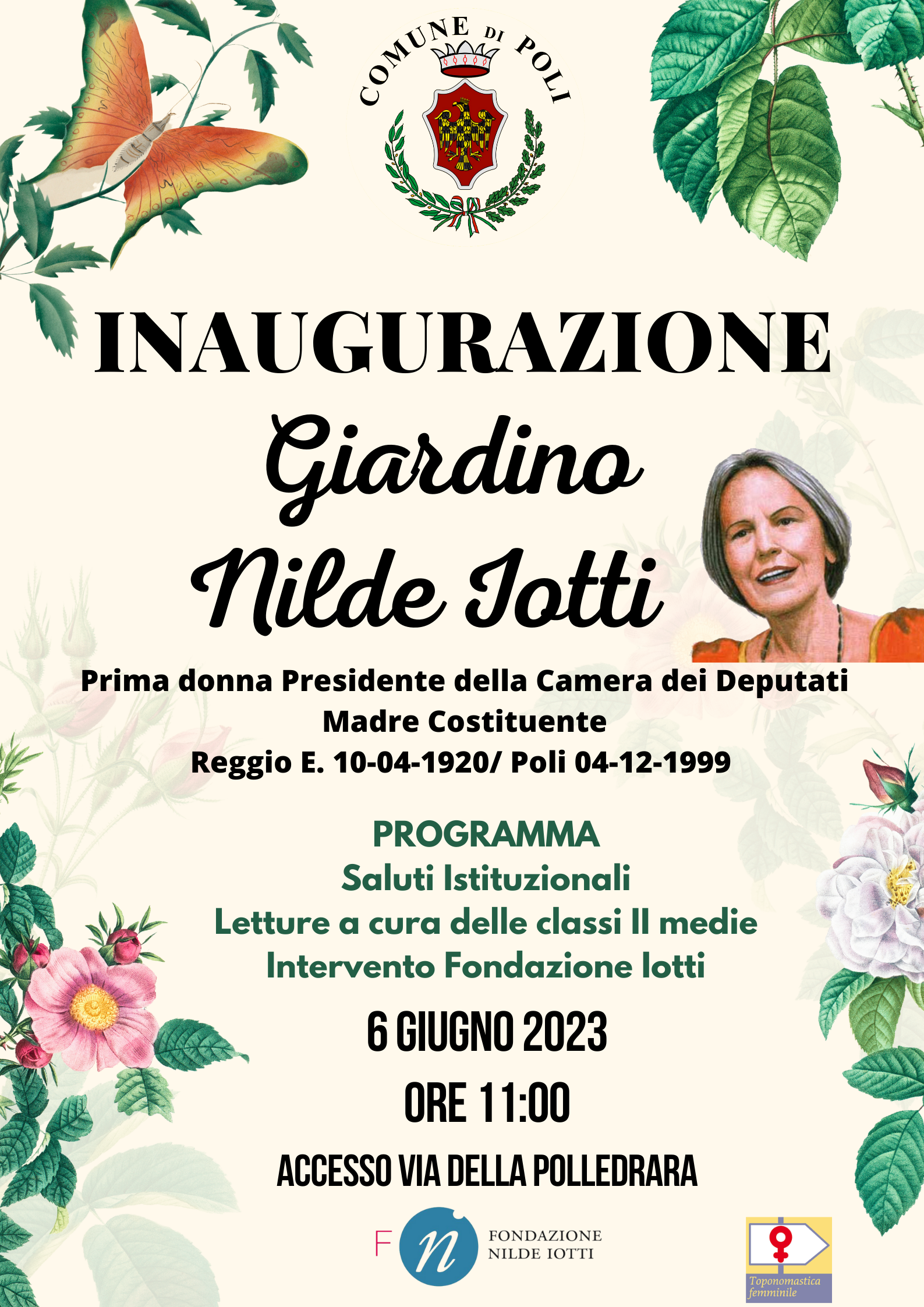 Poli: parco  dedicato a Nilde Iotti