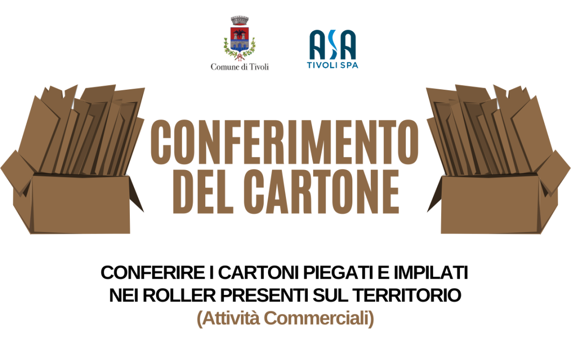 Tivoli: corretto conferimento dei cartoni da imballaggio