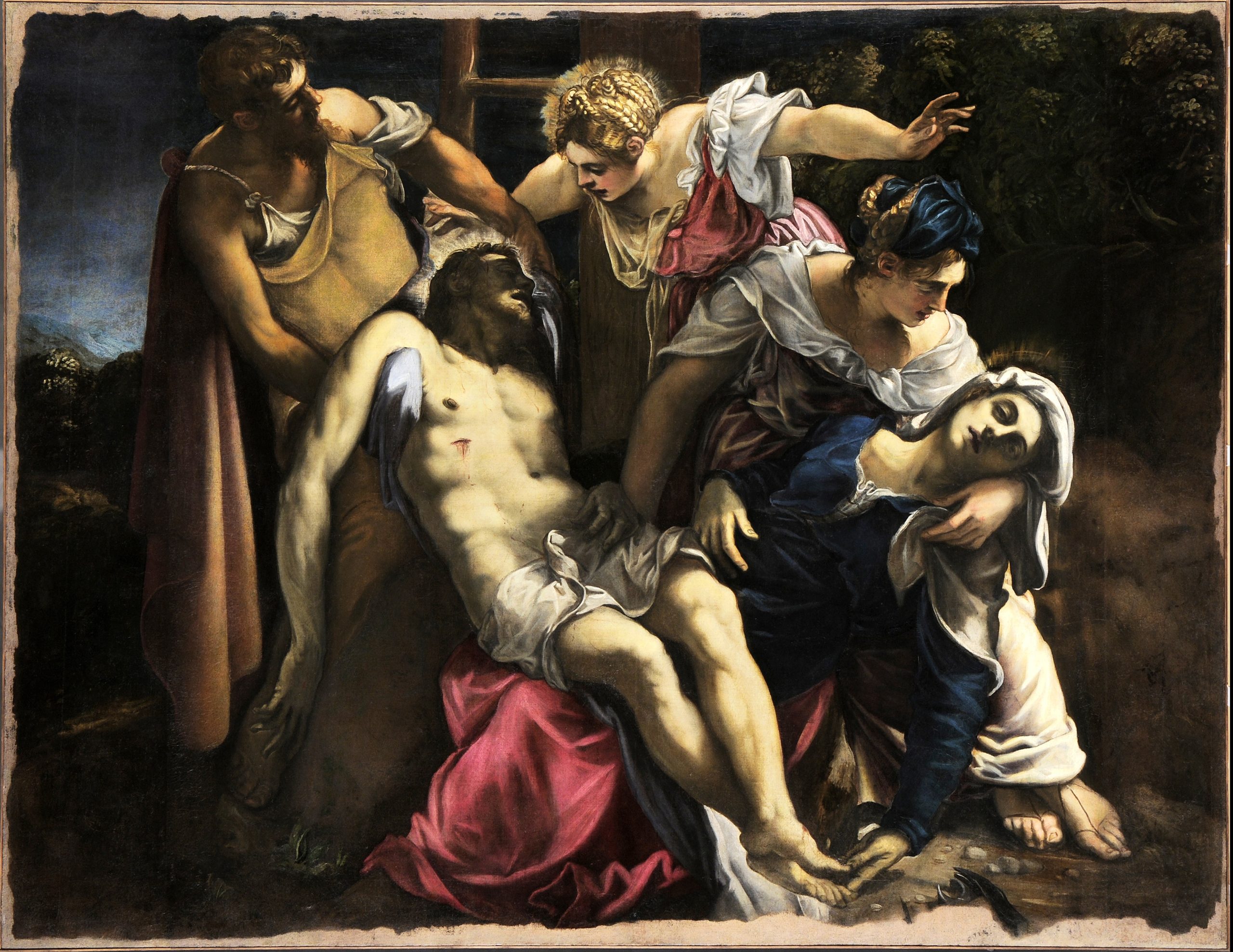 Ai Musei Capitolini la Deposizione di Cristo del Tintoretto