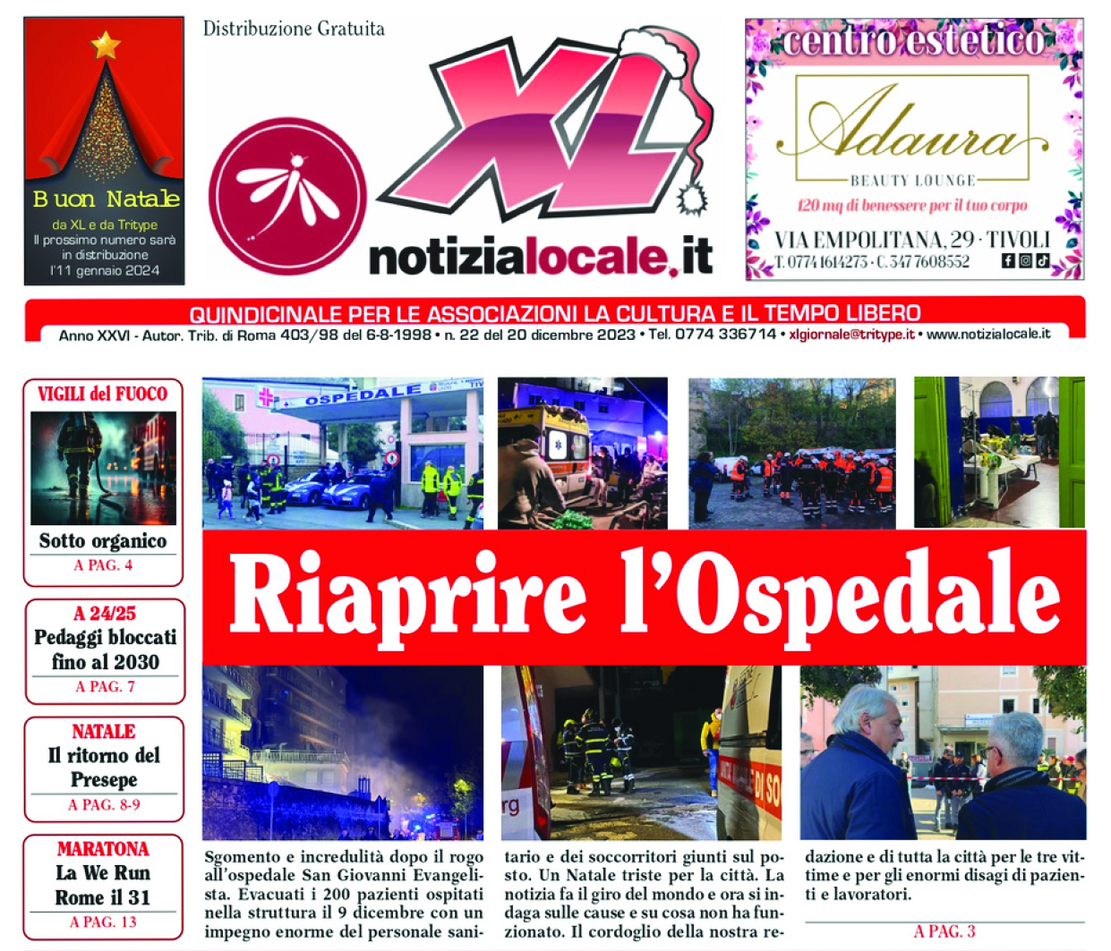 In distribuzione il numero di Natale di XLGIORNALE