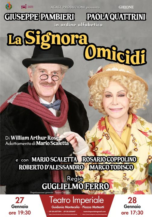 Al teatro Imperiale “La signora Omicidi” con Pambieri e Quattrini