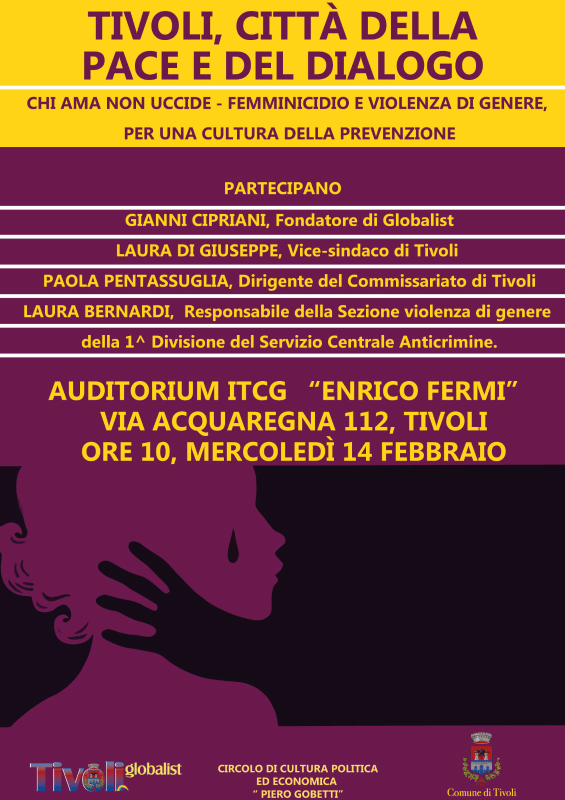 Tivoli: al Fermi si parla di femminicidio e violenza di genere