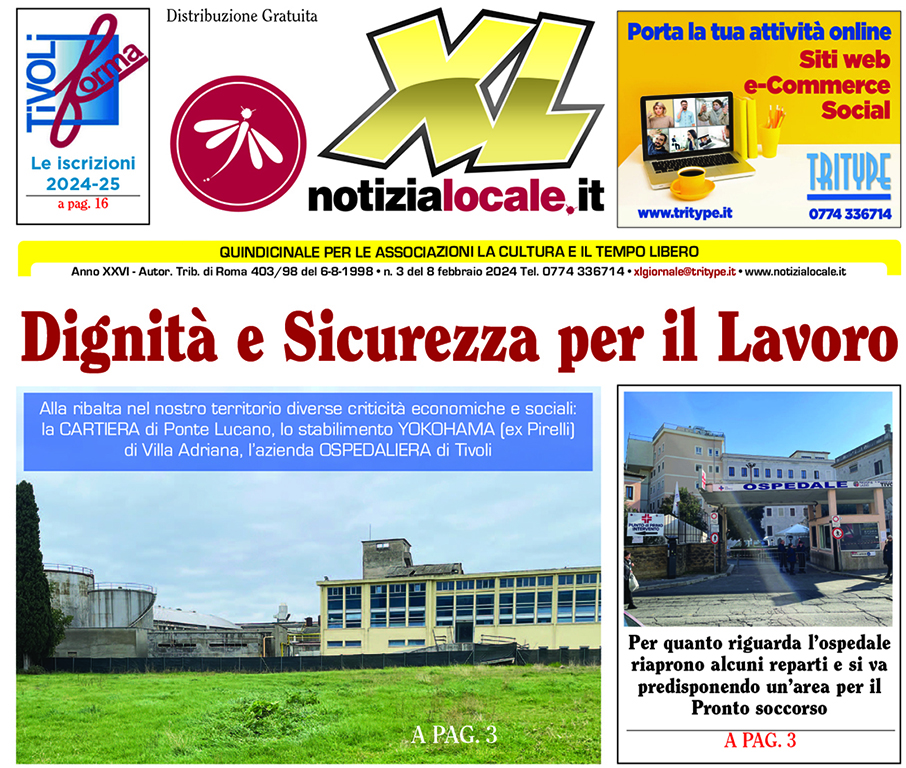 XLGIORNALE: in distribuzione il n. 3 dell’8 febbraio