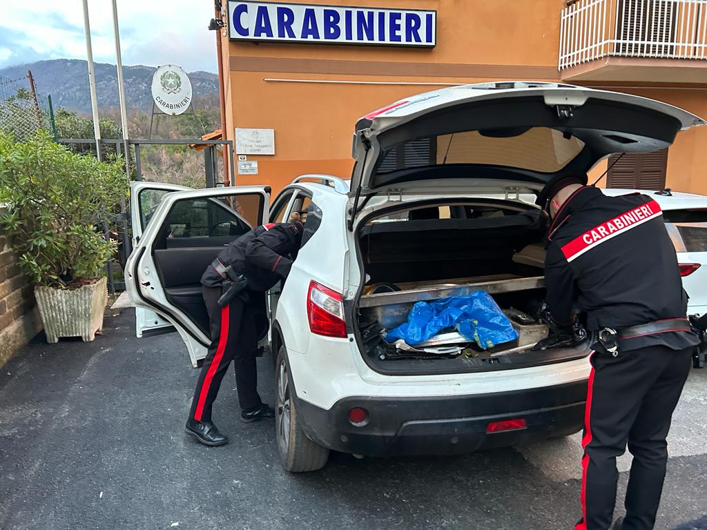 Carabinieri di Subiaco: fermata un’auto con due persone in possesso di arnesi da scasso