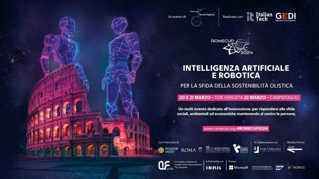 Prenderà il via il 20 marzo la RomeCup 2024 tra intelligenza artificiale e robotica