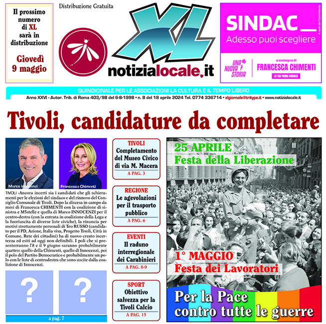 In distribuzione il nuovo numero di XLGIORNALE