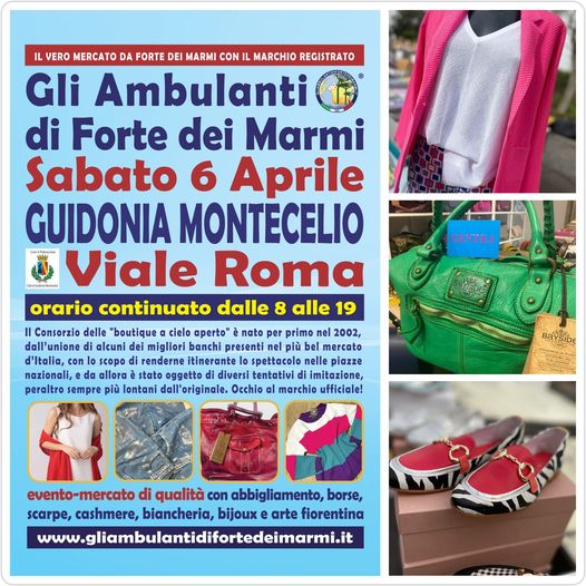 Guidonia Montecelio: arrivano gli ambulanti di Forte dei Marmi