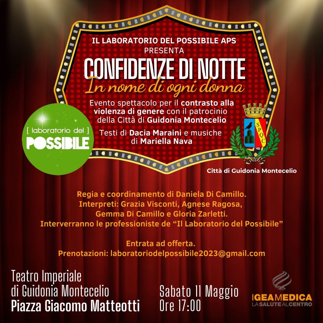 All’Imperiale di Guidonia spettacolo per il contrasto alla violenza di genere