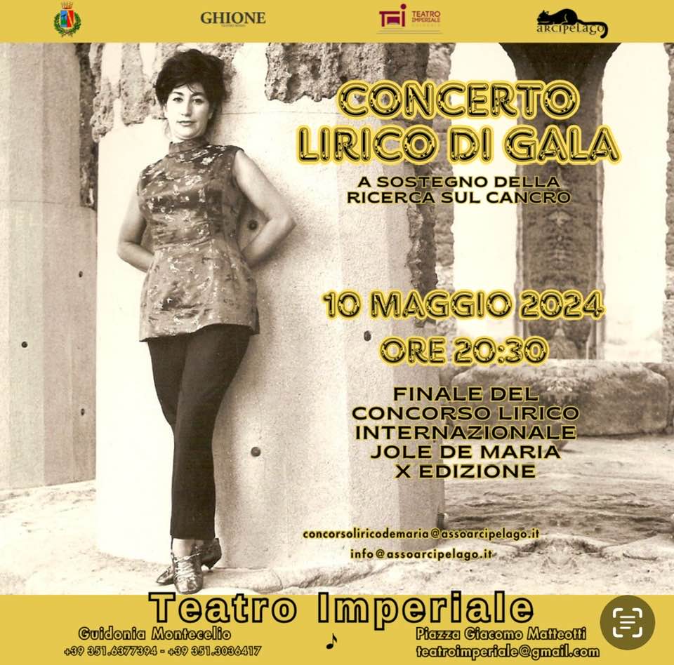 Teatro Imperiale Guidonia: concerto lirico internazionale Jole De Maria