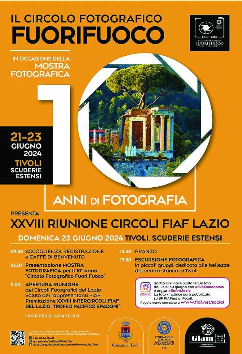 Tivoli: 10 anni del Circolo Fotografico Fuorifuoco