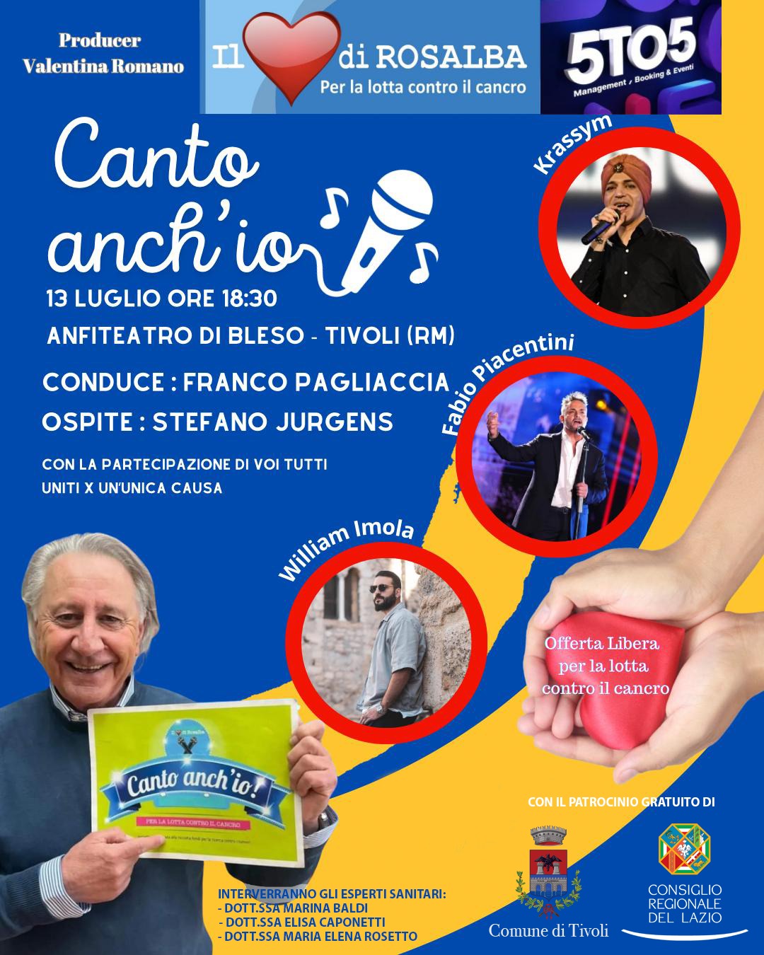 Tivoli, il 13 luglio “Canto anch’io” all’Anfiteatro di Bleso