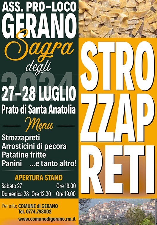 A Gerano la Sagra degli Strozzapreti