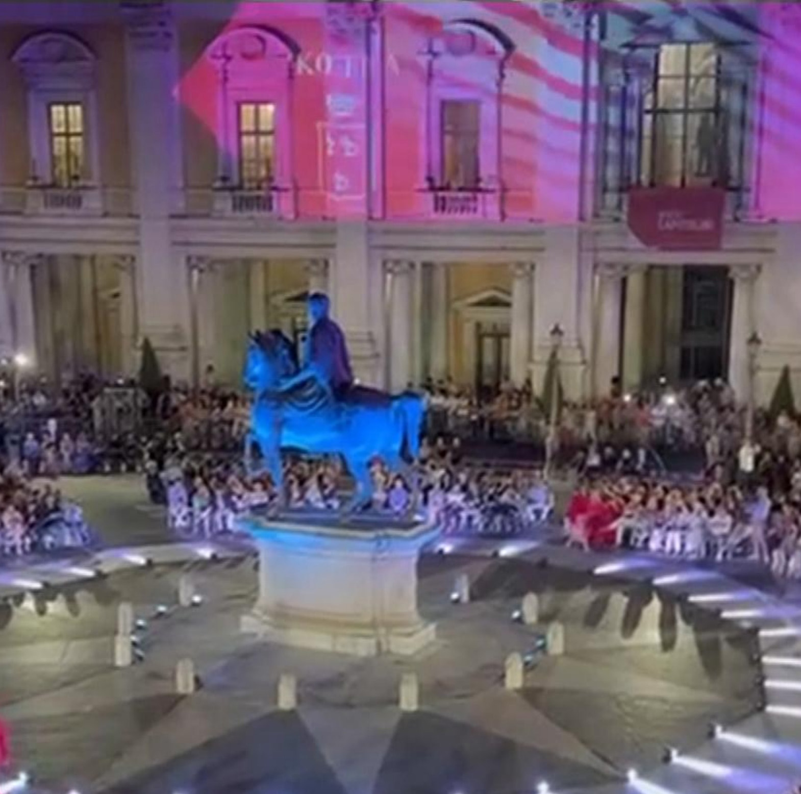 Roma: Piazza del Campidoglio si illumina per Ensemble 2024