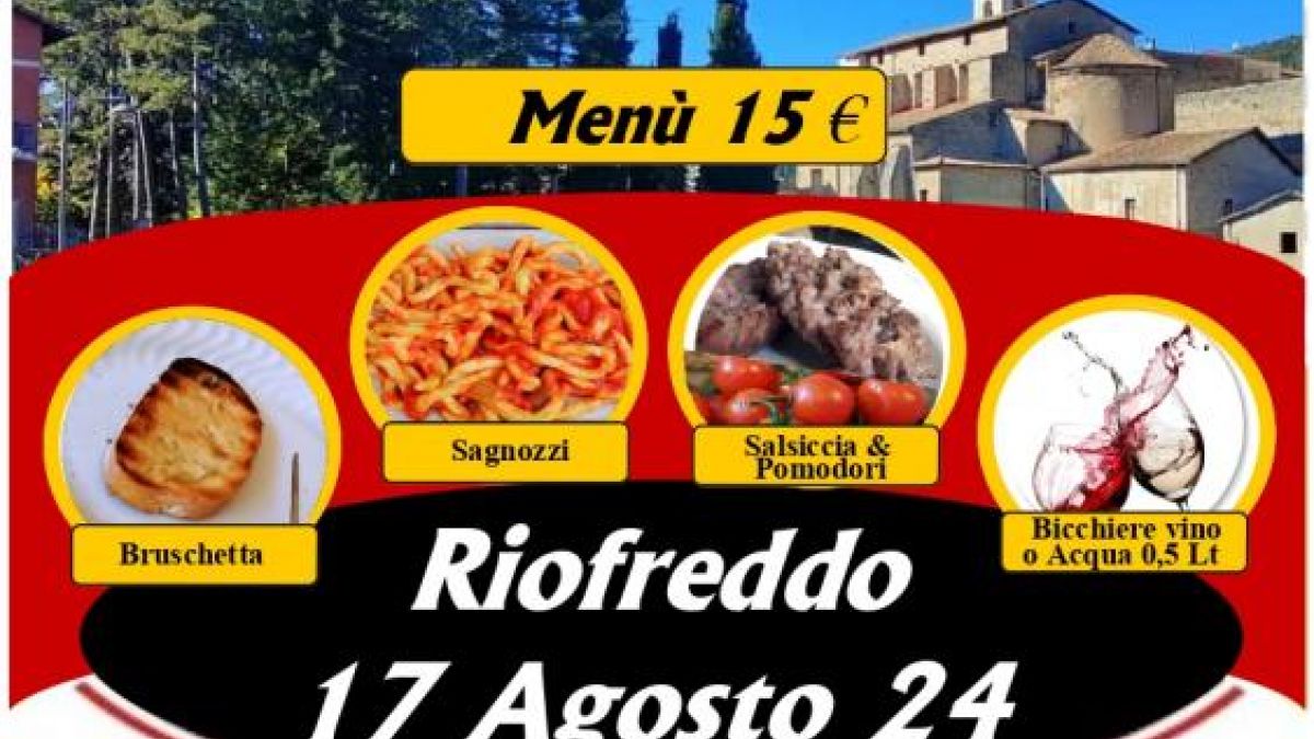 Sagra dei Sagnozzi il 17 agosto a Riofreddo