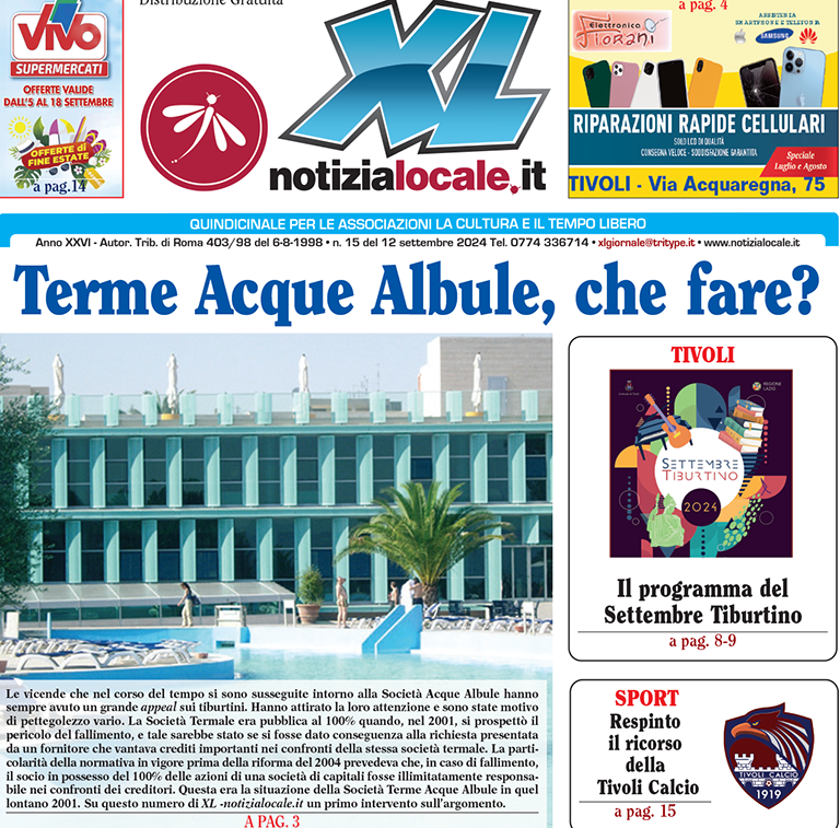 XLGIORNALE n. 15 del 12 settembre