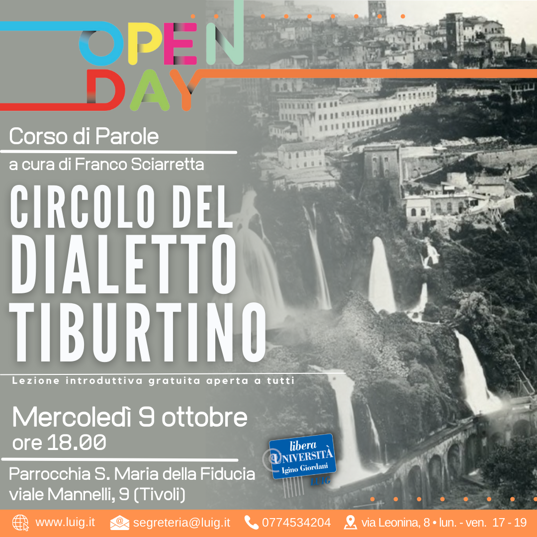 Incontro sul dialetto tiburtino con la Luig