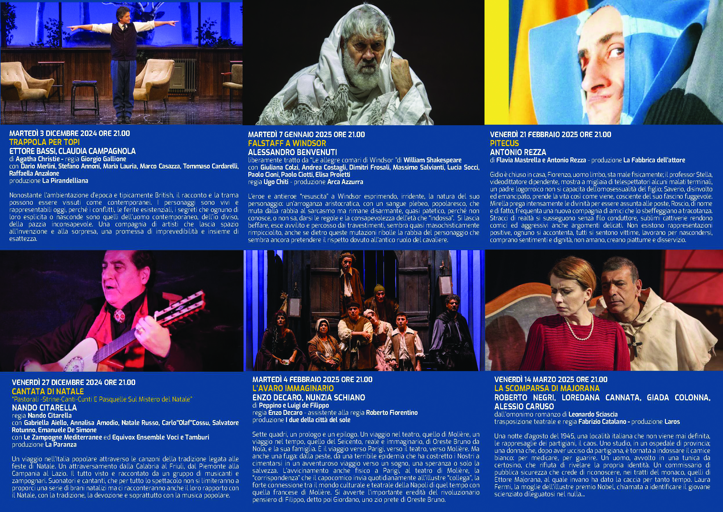 Tivoli: sette spettacoli per la stagione teatrale del Giuseppetti