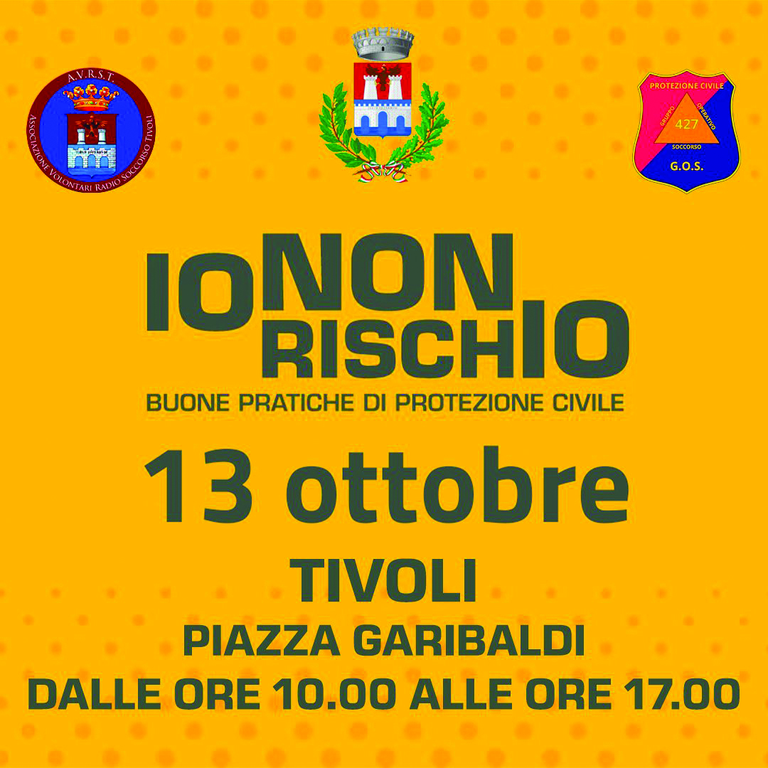 Settimana nazionale della Protezione Civile, a Tivoli in piazza domenica 13 ottobre