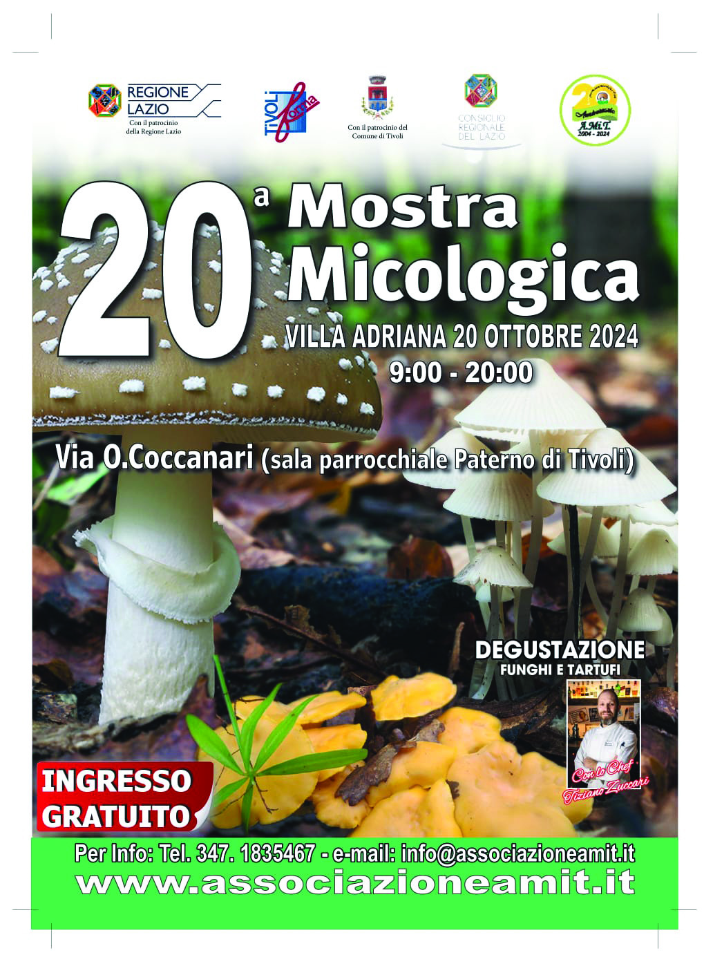 Mostra Micologica il 20 ottobre a Villa Adriana