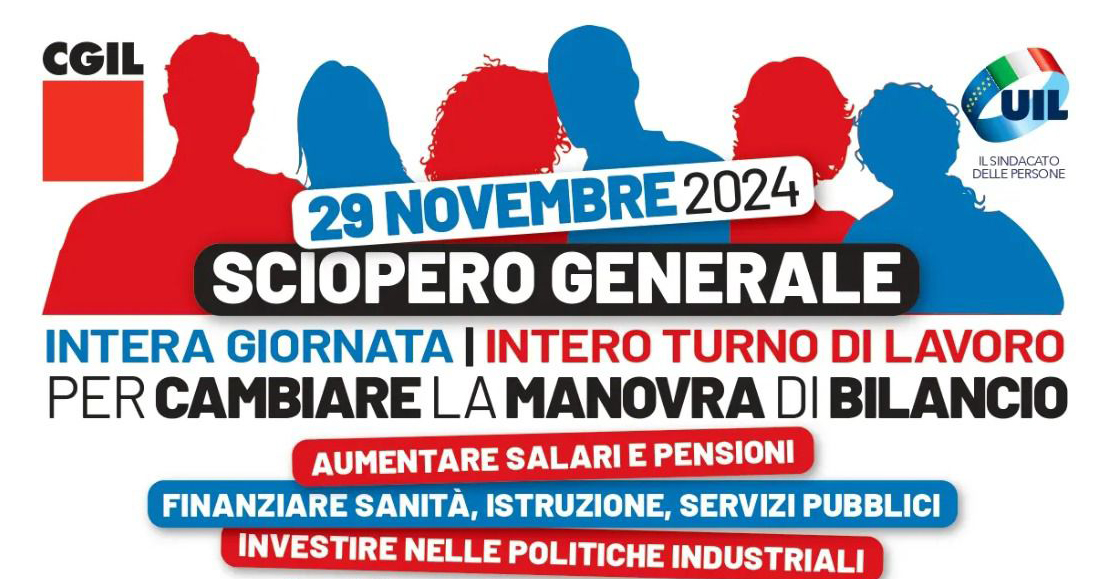 29 novembre: sciopero generale per cambiare la manovra di bilancio
