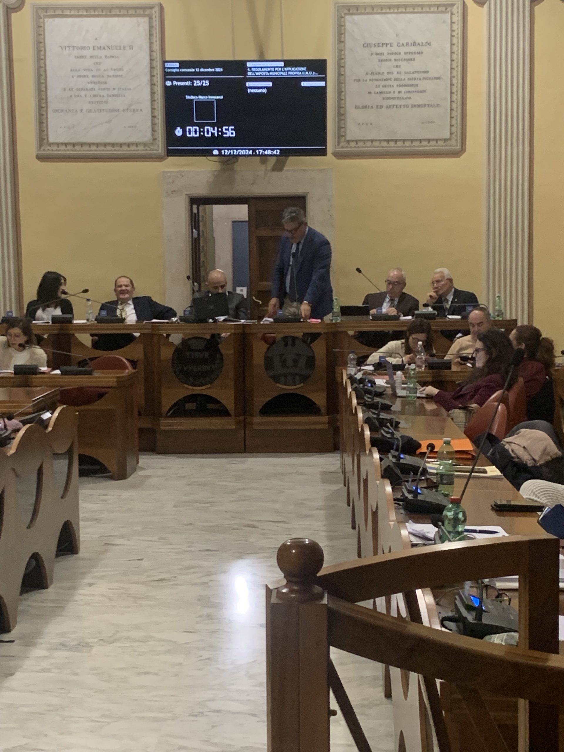 Tivoli: lunedì 30 dicembre Consiglio Comunale