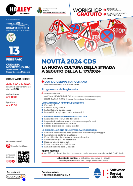 Workshop gratuito sulla sicurezza stradale il 13 febbraio a Guidonia
