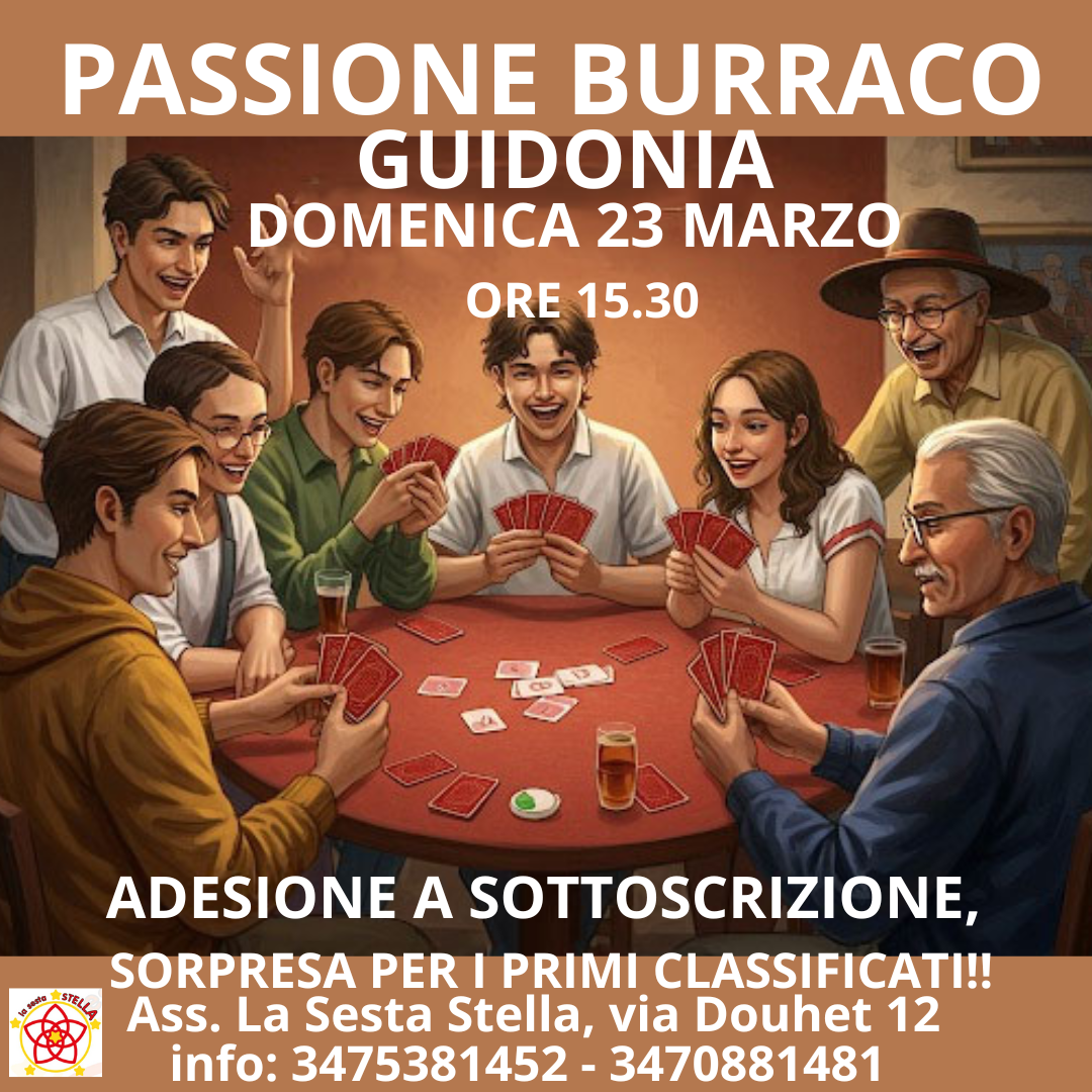 A Guidonia un torneo di Burraco di solidarietà