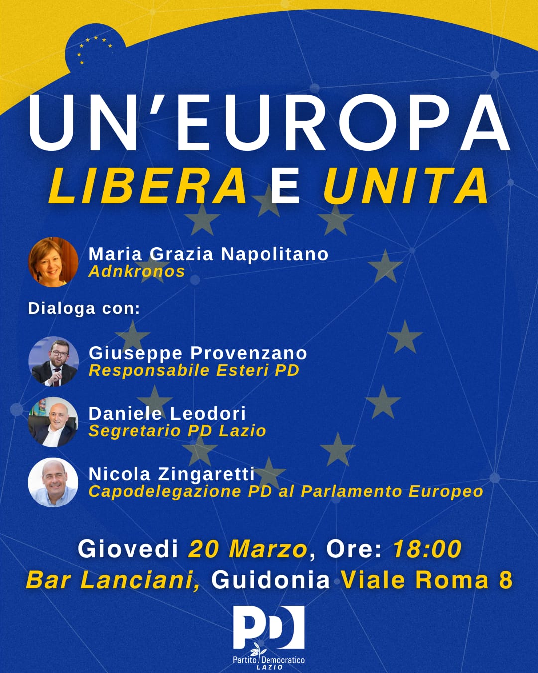 A Guidonia si discute di Europa con il Pd