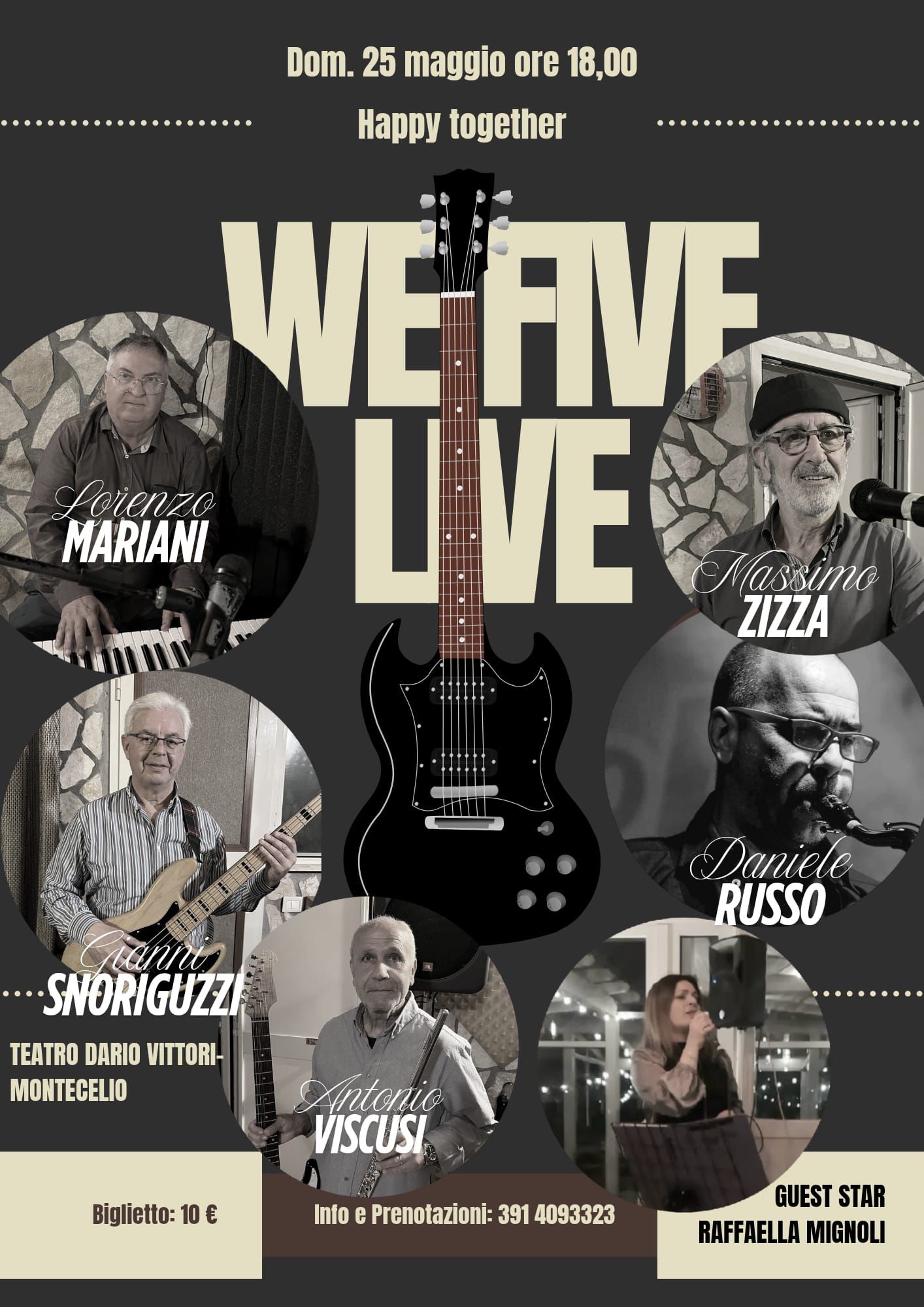 I “We Five” in concerto al Teatro Dario Vittori di Montecelio