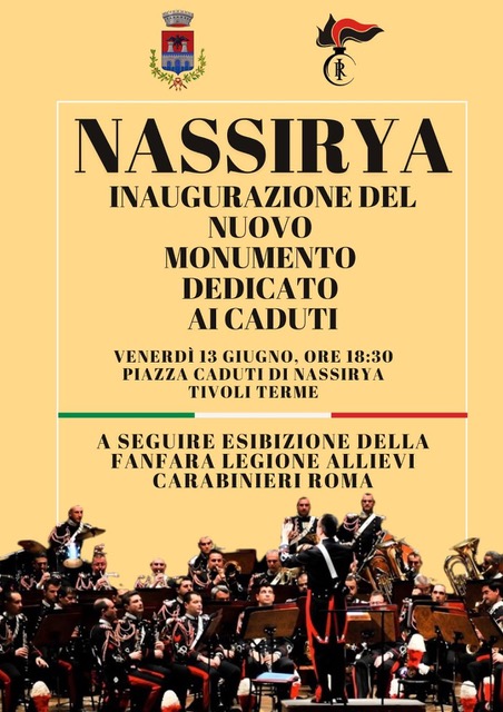 Tivoli Terme, un nuovo monumento per i Caduti di Nassirya