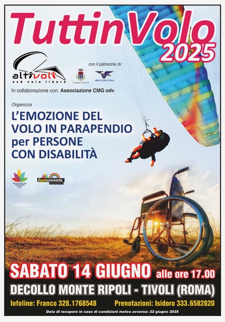 “TuttinVolo 2025”! Parapendio per Persone con Disabilità