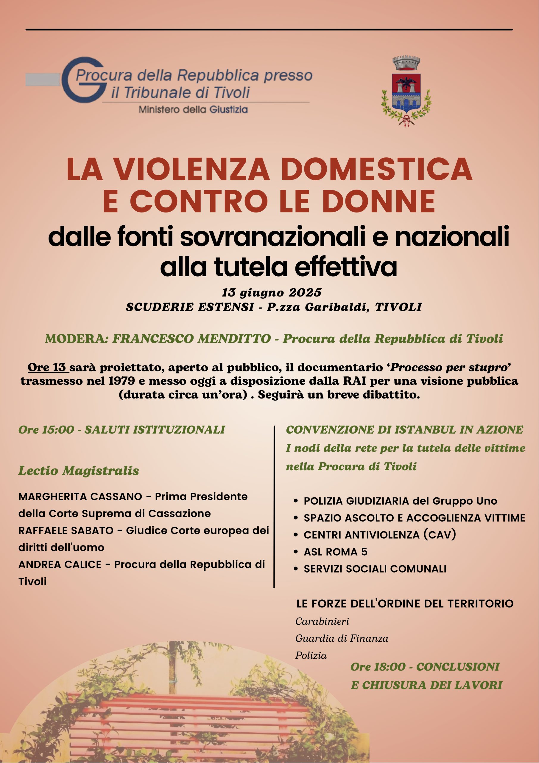 A Tivoli un convegno sulla violenza domestica e contro le donne: tra giustizia, istituzioni e territorio