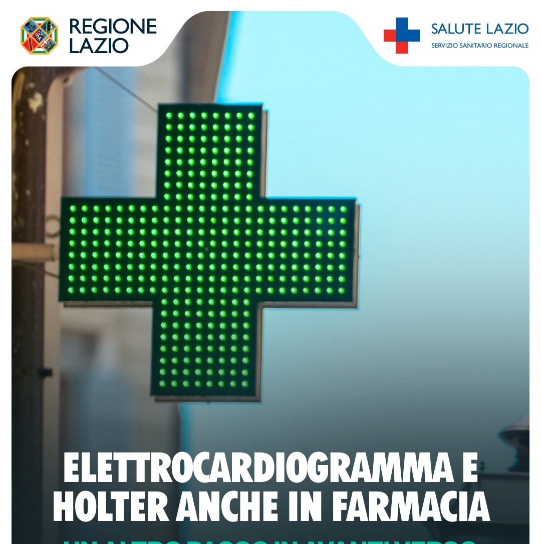 Nelle farmacie del Lazio ECG e Holter disponibili sul territorio