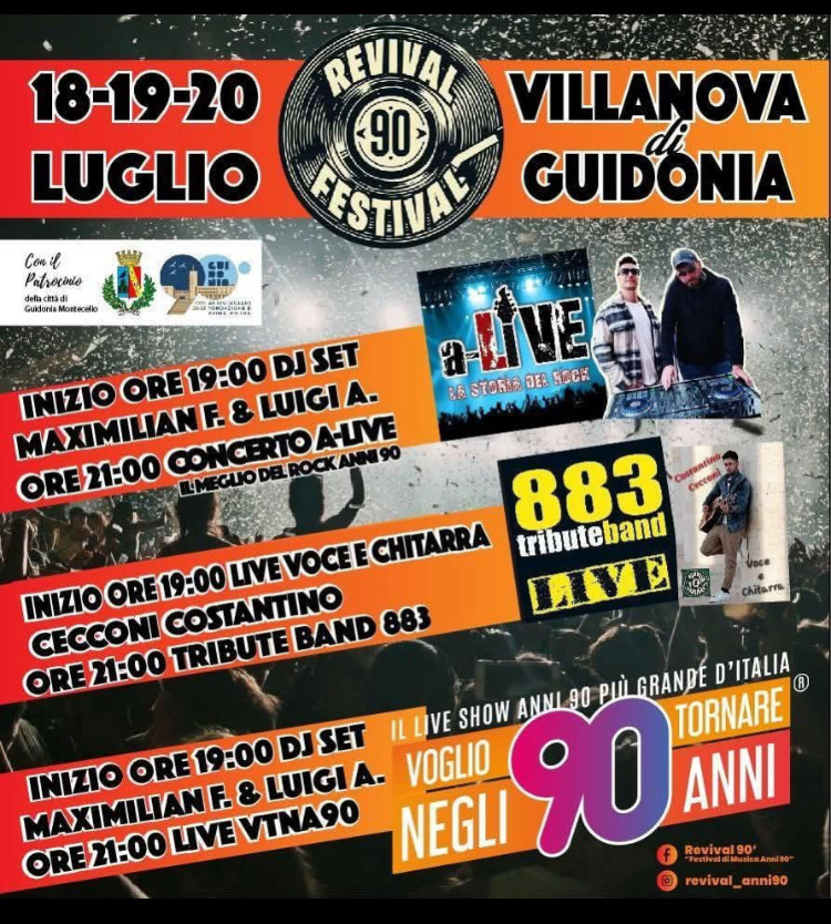 Finale in ballo al Revival Festival anno 90 di Villanova di Guidonia