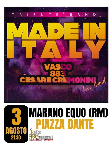 Marano Equo si prepara alla festa: street food e musica in Piazza Dante il 3 agosto