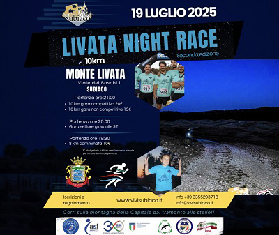 Monte Livata: il 19 luglio la corsa notturna Night Race