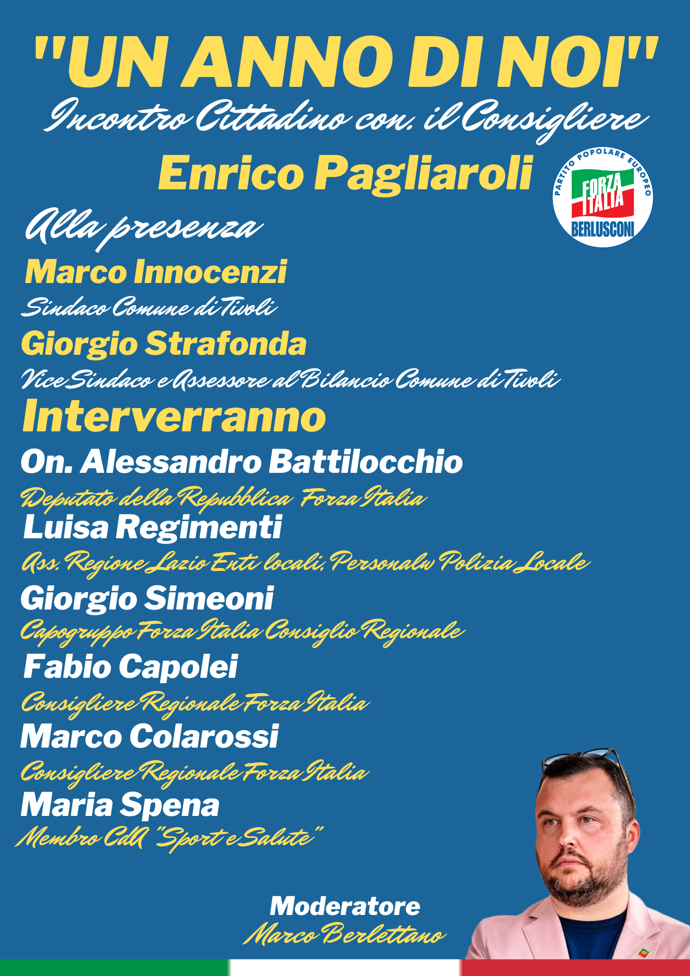 “Un Anno di Noi”: Forza Italia fa il punto sull’amministrazione a Tivoli Terme