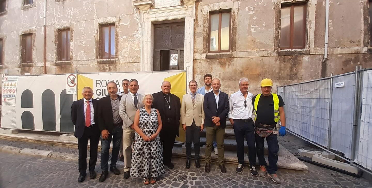 Tivoli, al via i lavori di riqualificazione del Seminario: sopralluogo con il Vescovo Parmegiani, il Sindaco Innocenzi e il Delegato Giubileo Vincenzi