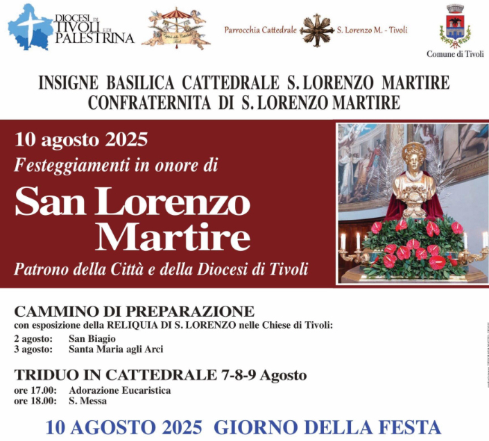 Tivoli si prepara a celebrare San Lorenzo, Patrono della Città