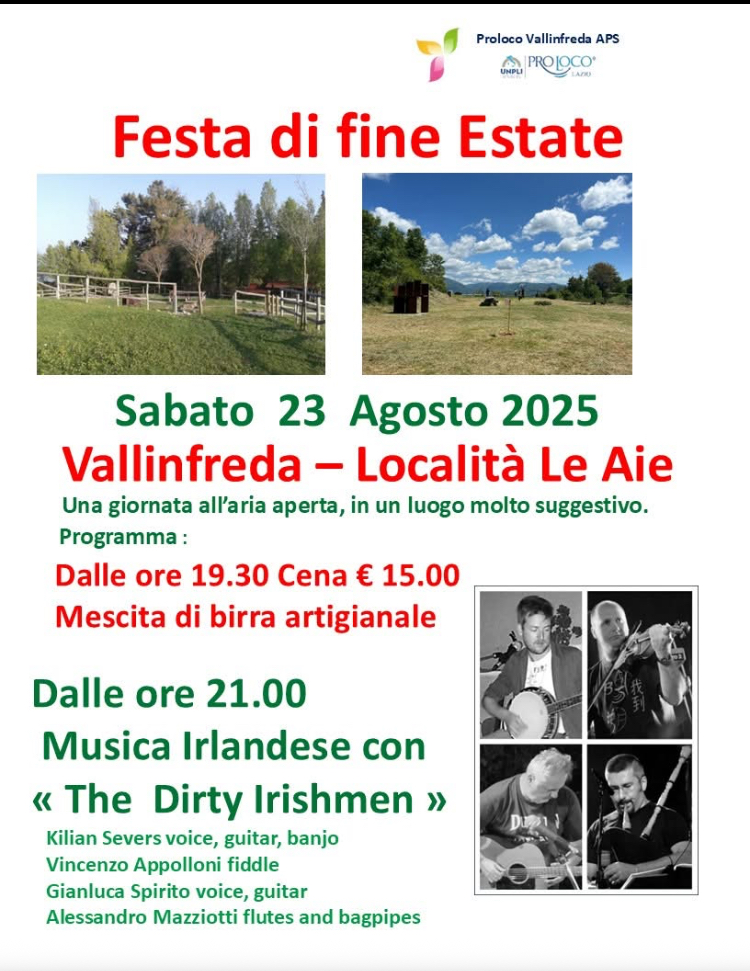 Vallinfreda saluta l’estate con musica e convivialità