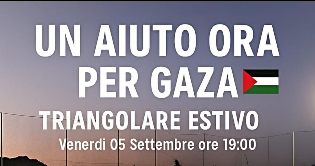 Guidonia scende in campo il 5 settembre con il triangolare di beneficenza “Un aiuto ora per Gaza”